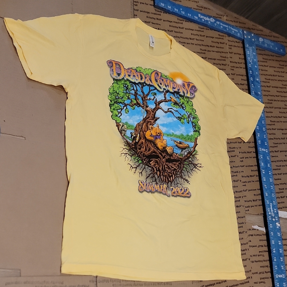 Next Level Grateful Dead Dead & Company Apparel Yellow Graphic Tee